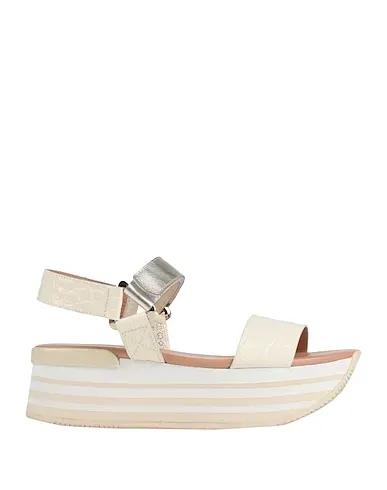 Ivory Leather Sandals