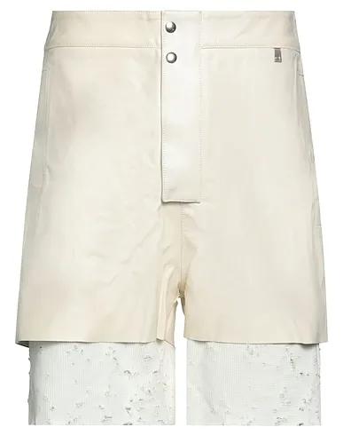Ivory Leather Shorts & Bermuda