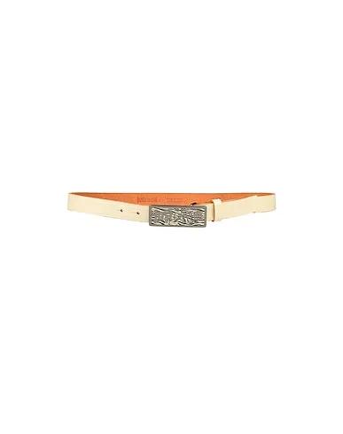 Ivory Leather Thin belt