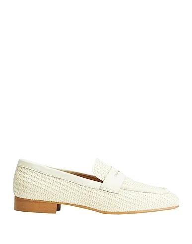 Ivory Loafers WOVEN RAFFIA PENNY LOAFERS
