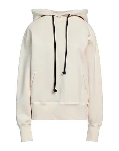 Ivory Piqué Hooded sweatshirt
