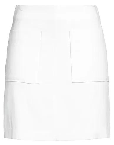 Ivory Piqué Mini skirt