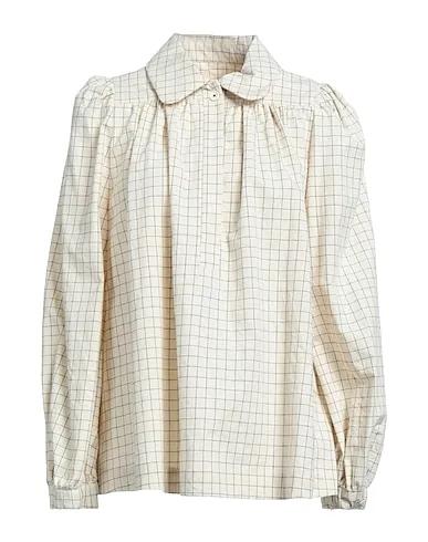 Ivory Plain weave Checked shirt