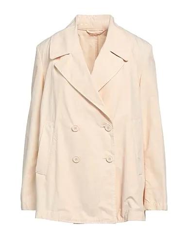 Ivory Plain weave Double breasted pea coat