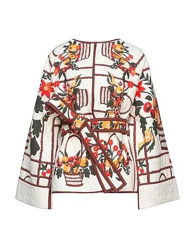Ivory Plain weave Full-length jacket