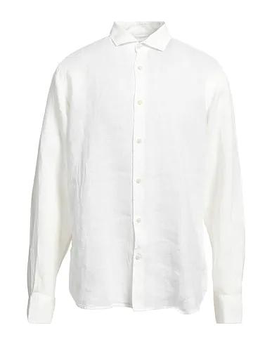 Ivory Plain weave Linen shirt