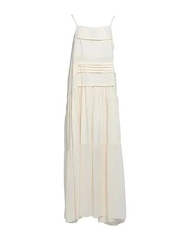 Ivory Plain weave Long dress