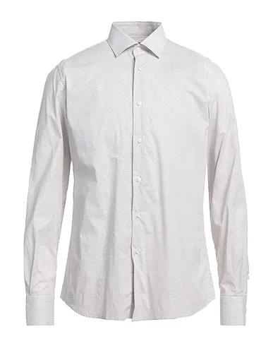 Ivory Plain weave Patterned shirt