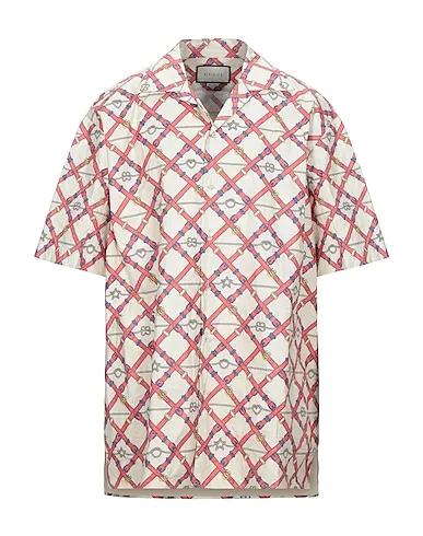 Ivory Plain weave Patterned shirt