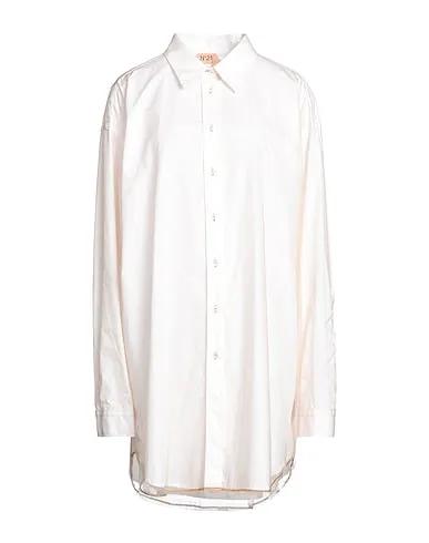 Ivory Plain weave Shirt dress