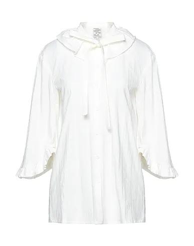 Ivory Plain weave Shirts & blouses with bow