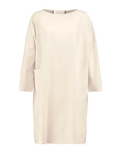 Ivory Plain weave Short dress