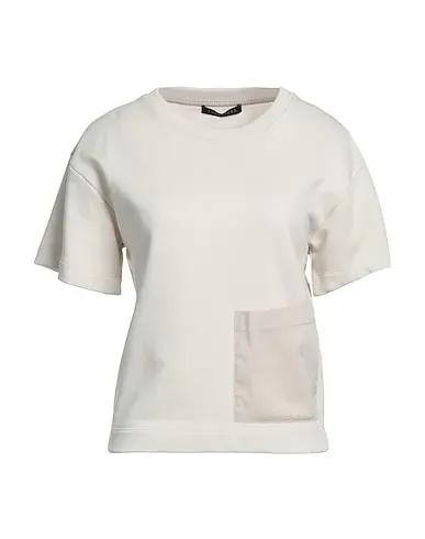 Ivory Plain weave Sweatshirt