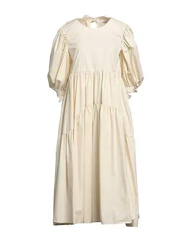 Ivory Poplin Midi dress