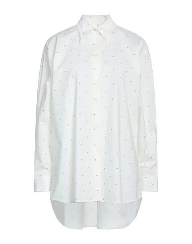 Ivory Poplin Patterned shirts & blouses