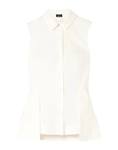 Ivory Poplin Solid color shirts & blouses