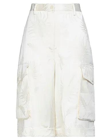 Ivory Satin Cropped pants & culottes