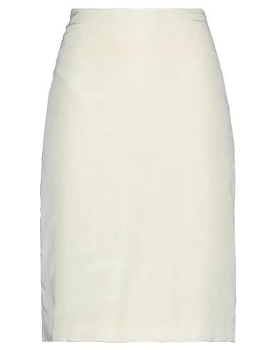 Ivory Satin Midi skirt