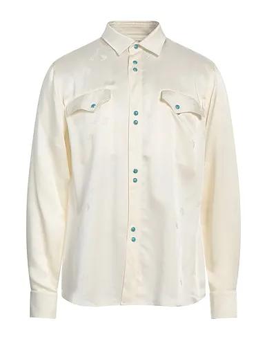 Ivory Satin Patterned shirt