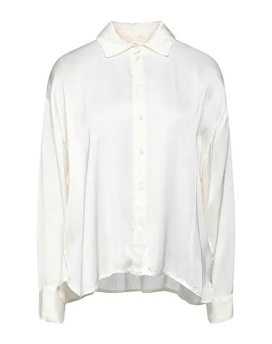Ivory Satin Solid color shirts & blouses