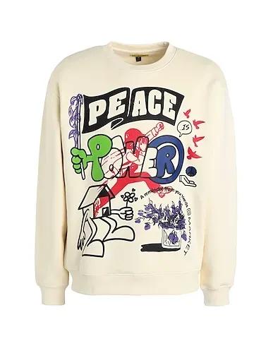 Ivory Sweatshirt PEACE AND POWER CREWNECK SWEATSHIRT