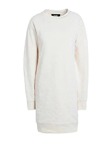 Ivory Sweatshirt Short dress KL MONOGRAM FLOCK SWEAT DRESS
