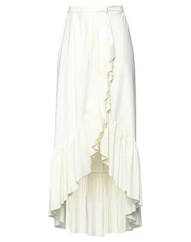 Ivory Synthetic fabric Midi skirt