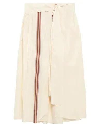 Ivory Techno fabric Maxi Skirts
