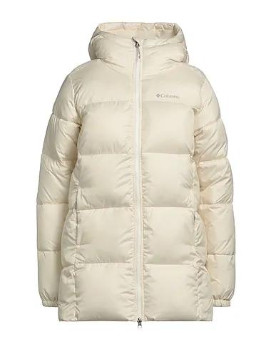 Ivory Techno fabric Shell  jacket Puffect Mid Hooded Jacket

