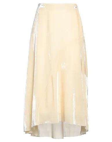 Ivory Velvet Midi skirt