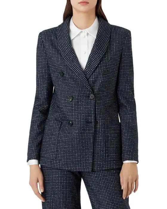 Jacquard Double Breasted Blazer