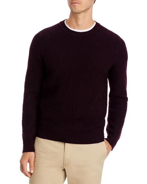 Jacquard Merino Wool Crewneck Sweater