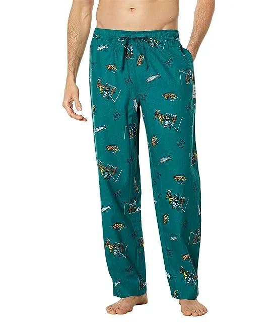 Jake and Rocket Fishing Pattern Classic Sleep Pants