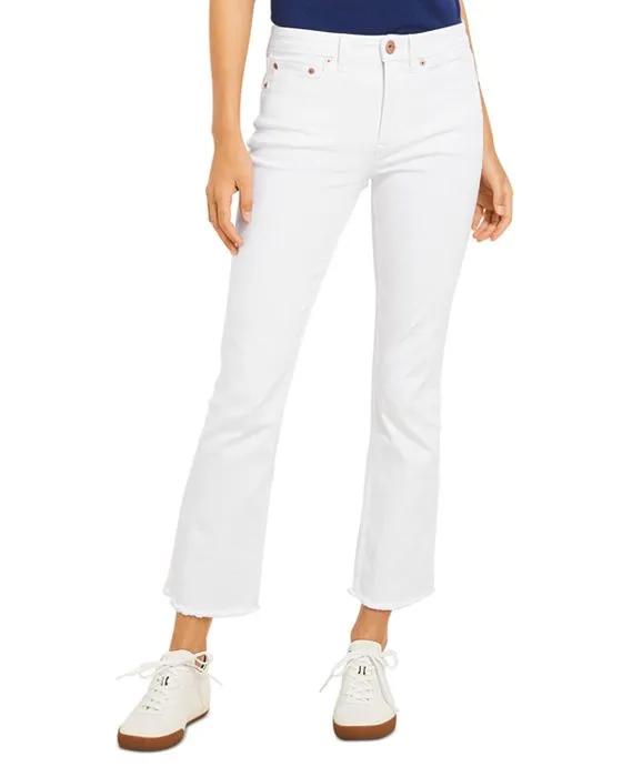 Jamie High Rise Kick Flare Jeans in White Cap