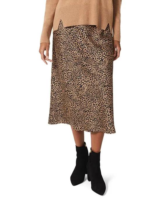 Jas Animal Print Slip Skirt