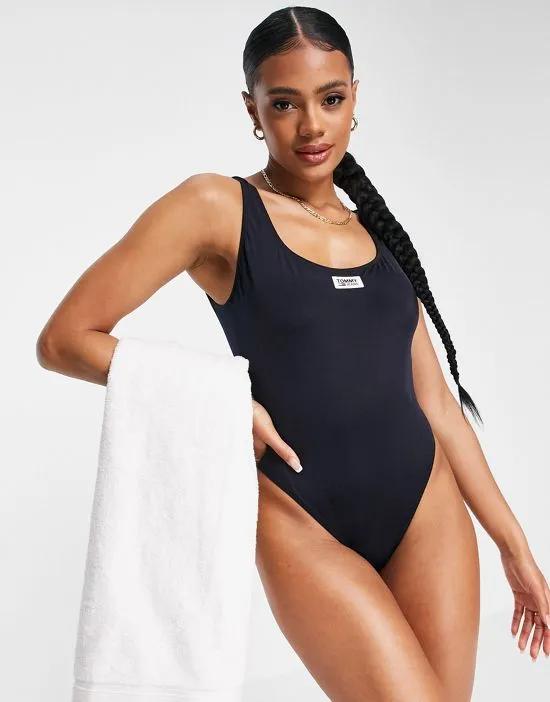 Jeans swimsuit in navy
