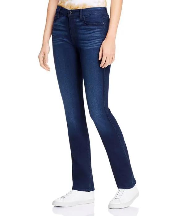 JEN7 by 7 For All Mankind High Rise Slim Straight Jeans in Classic Midnight Blue