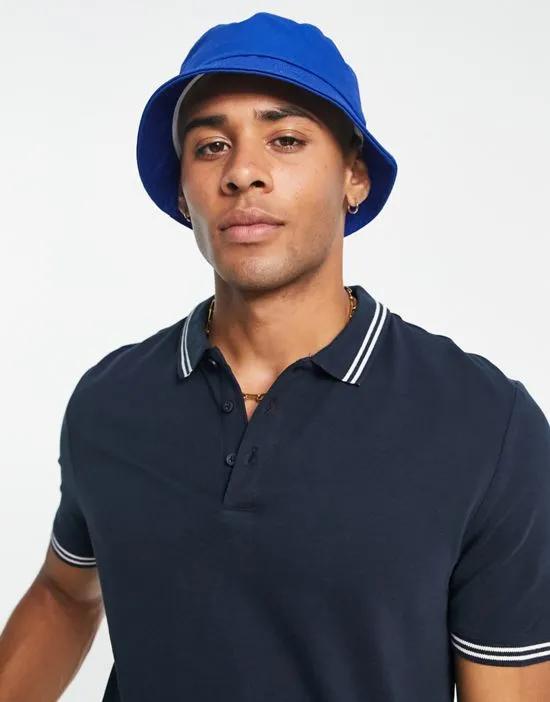 jersey polo with tipping in navy