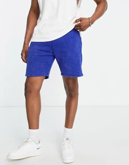 jersey shorts in blue