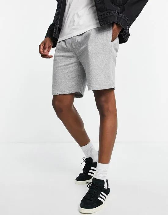 jersey shorts in gray heather