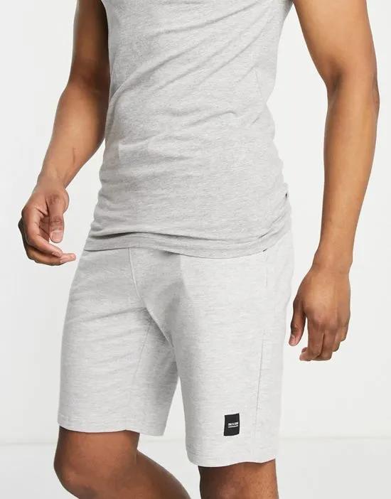 jersey shorts in gray heather