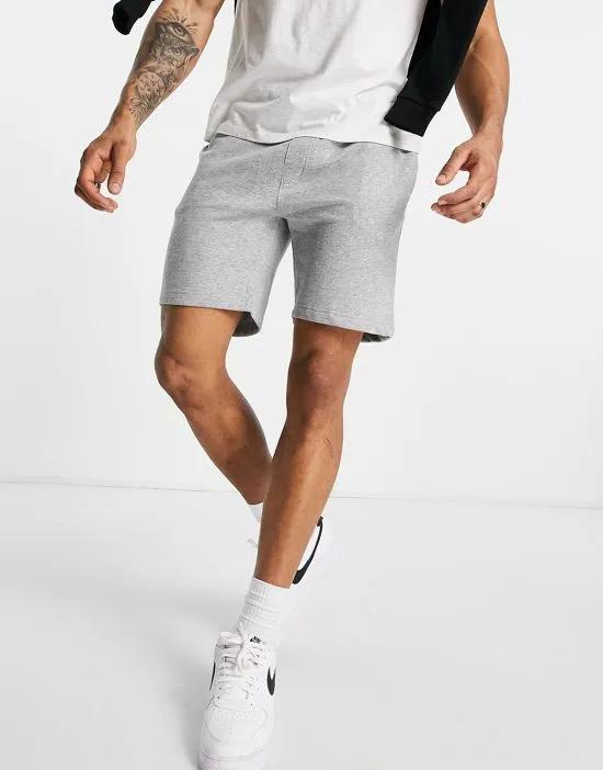 jersey shorts in light gray