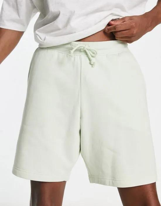 jersey shorts in mint green