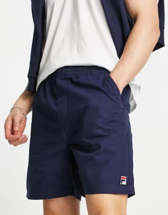 jersey shorts with logo in navy