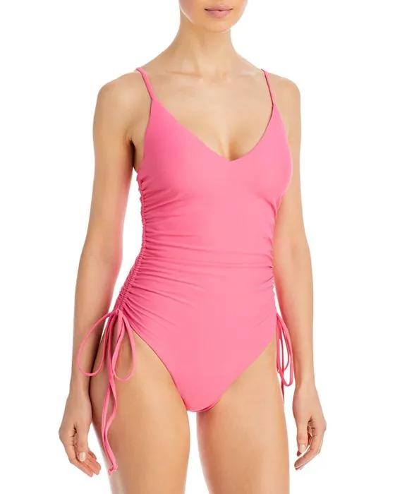 Jessica Side Ruched One Piece Swimsuit