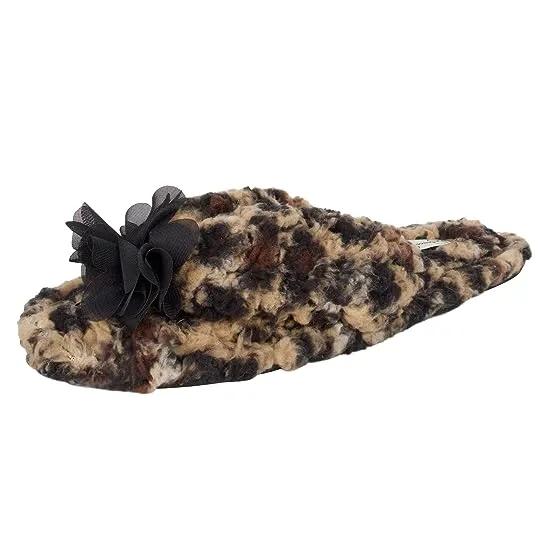 Jessica Simpson Women's Fluffy Plush Slide-On Sandal House Slippers with Memory Foam