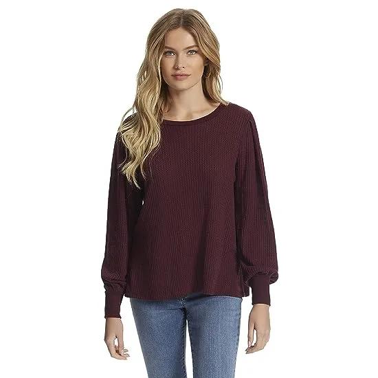Jessica Simpson Womens Crewneck Textured Pullover Sweater