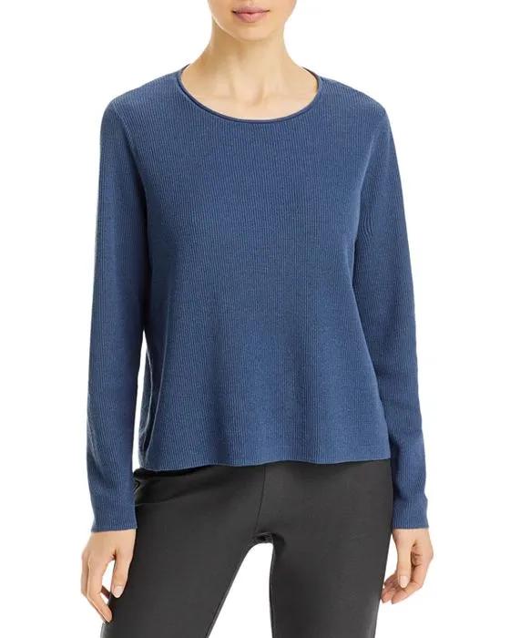 Jewel Neck Pullover Sweater