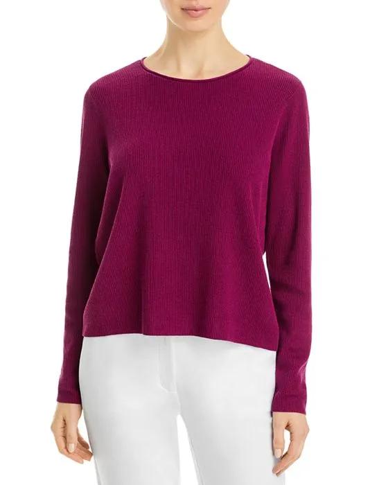 Jewel Neck Pullover Sweater