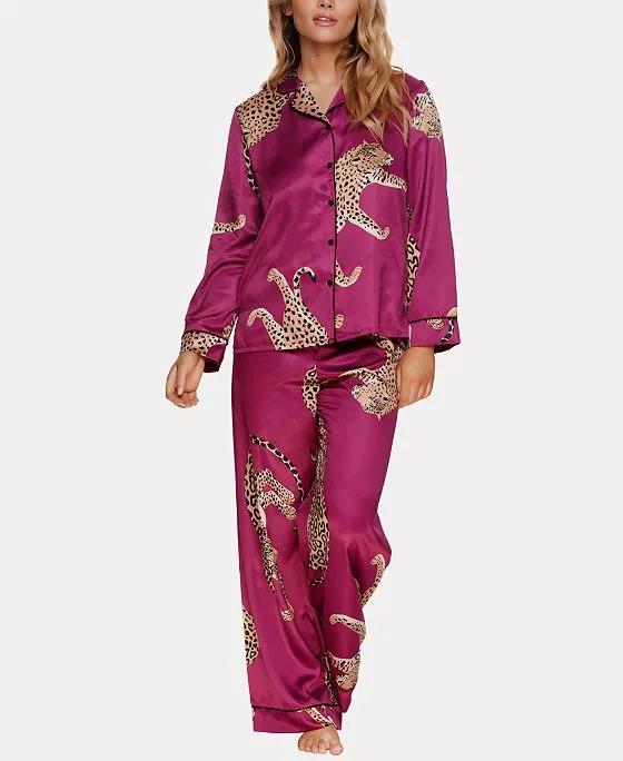 Jezebel Women's Adrienne Printed Satin Pajama Set, 2 Pieces